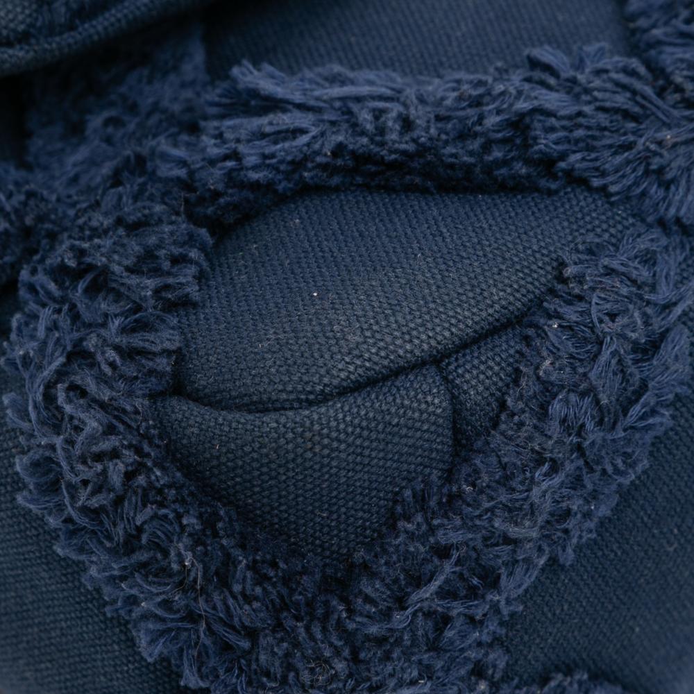 Chanel B Chanel Blue Canvas Fabric Medium and Cotton 19 Flap Italy