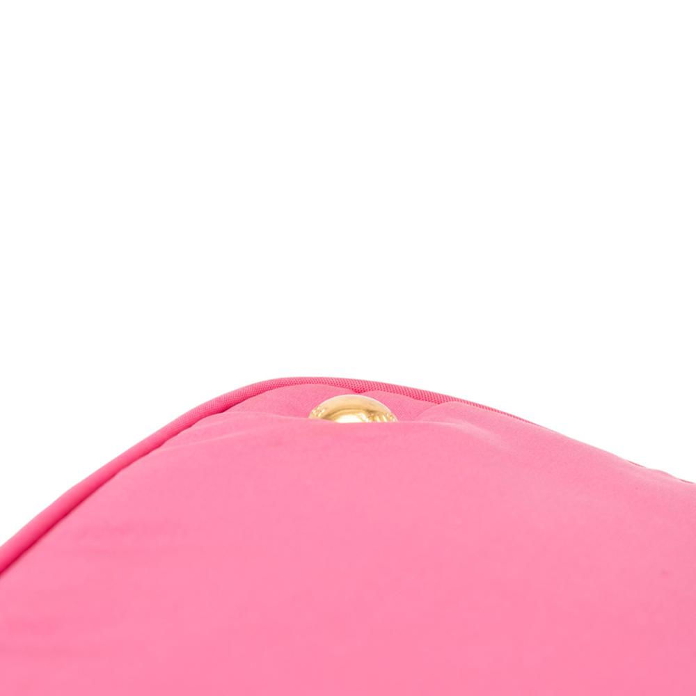 Prada B Prada Pink Nylon Fabric Tessuto Canapa Logo Tote Italy
