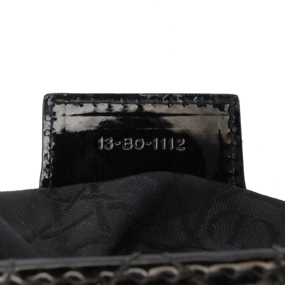 Christian Dior B Dior Black Patent Leather Leather Large Patent Cannage Lady Dior Italy