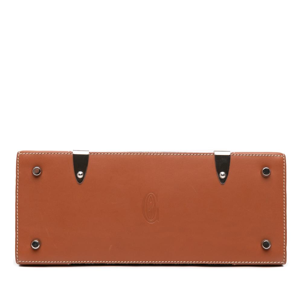 Goyard B Goyard Black Coated Canvas Fabric Goyardine Saigon Structured PM France