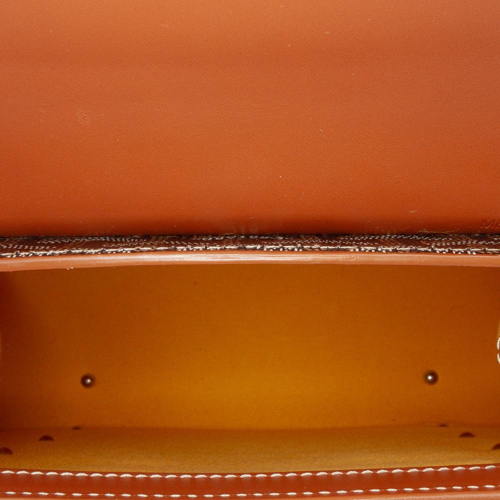 Goyard B Goyard Black Coated Canvas Fabric Goyardine Saigon Structured PM France