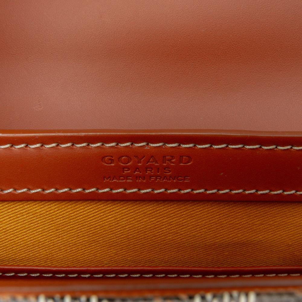 Goyard B Goyard Black Coated Canvas Fabric Goyardine Saigon Structured PM France