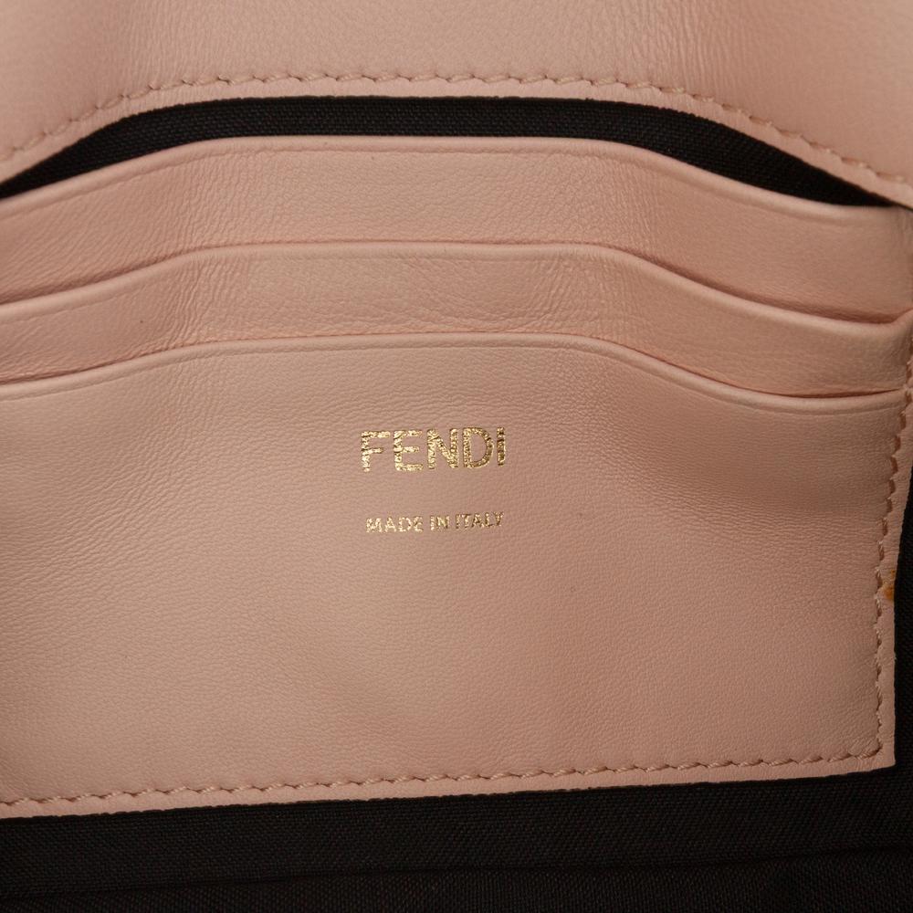 Fendi B Fendi Pink Nappa Leather Leather Mini Bicolor Nappa Apolo Chain Baguette Shoulder Bag Italy