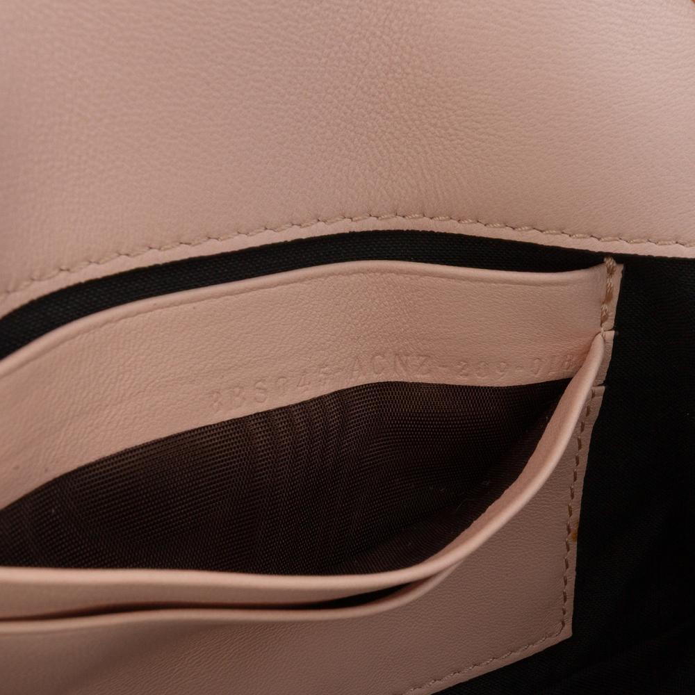 Fendi B Fendi Pink Nappa Leather Leather Mini Bicolor Nappa Apolo Chain Baguette Shoulder Bag Italy