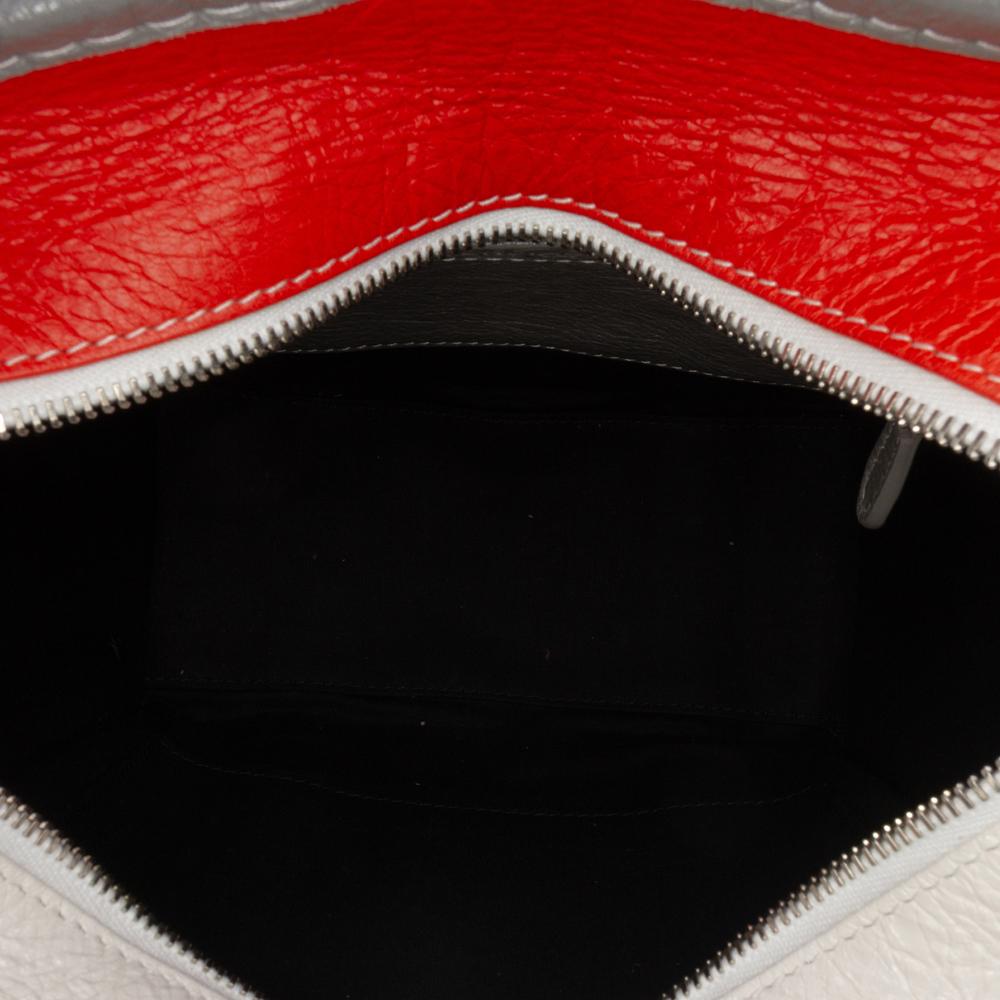 Balenciaga B Balenciaga Gray Lambskin Leather Leather XS Lambskin Bazar Shopper Satchel Italy