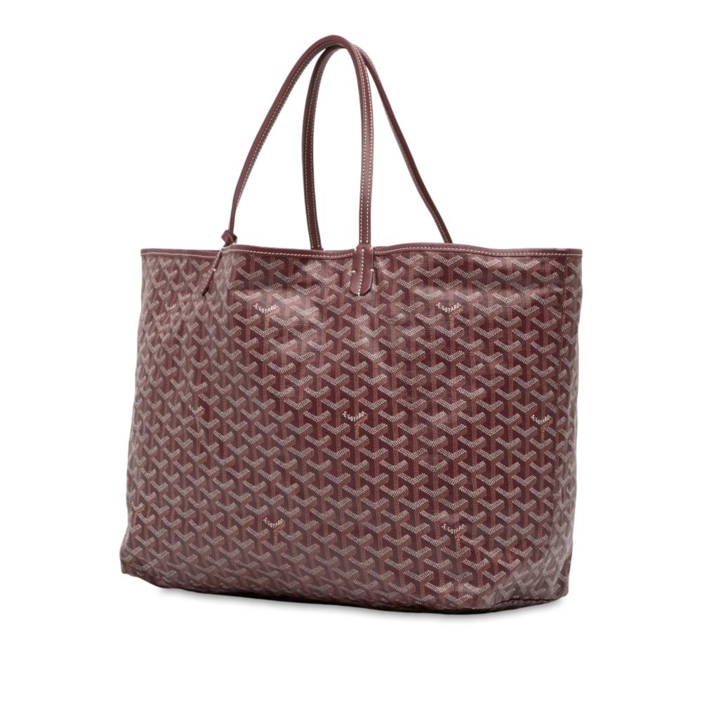 Goyard AB Goyard Red Burgundy Coated Canvas Fabric Goyardine Saint Louis GM France