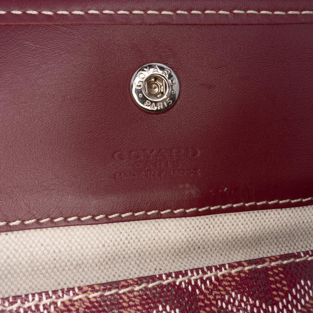 Goyard AB Goyard Red Burgundy Coated Canvas Fabric Goyardine Saint Louis GM France