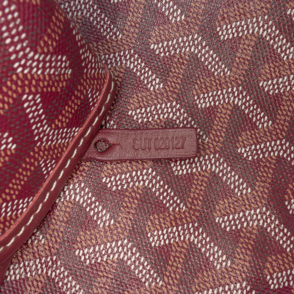 Goyard AB Goyard Red Burgundy Coated Canvas Fabric Goyardine Saint Louis GM France