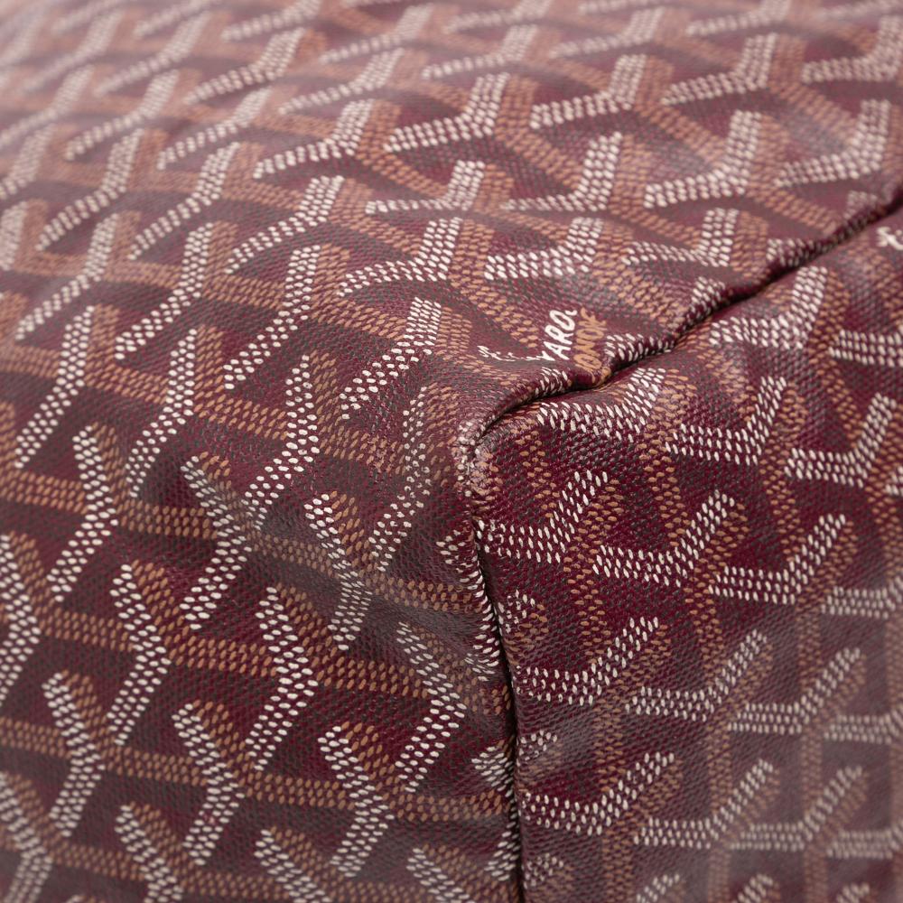 Goyard AB Goyard Red Burgundy Coated Canvas Fabric Goyardine Saint Louis GM France