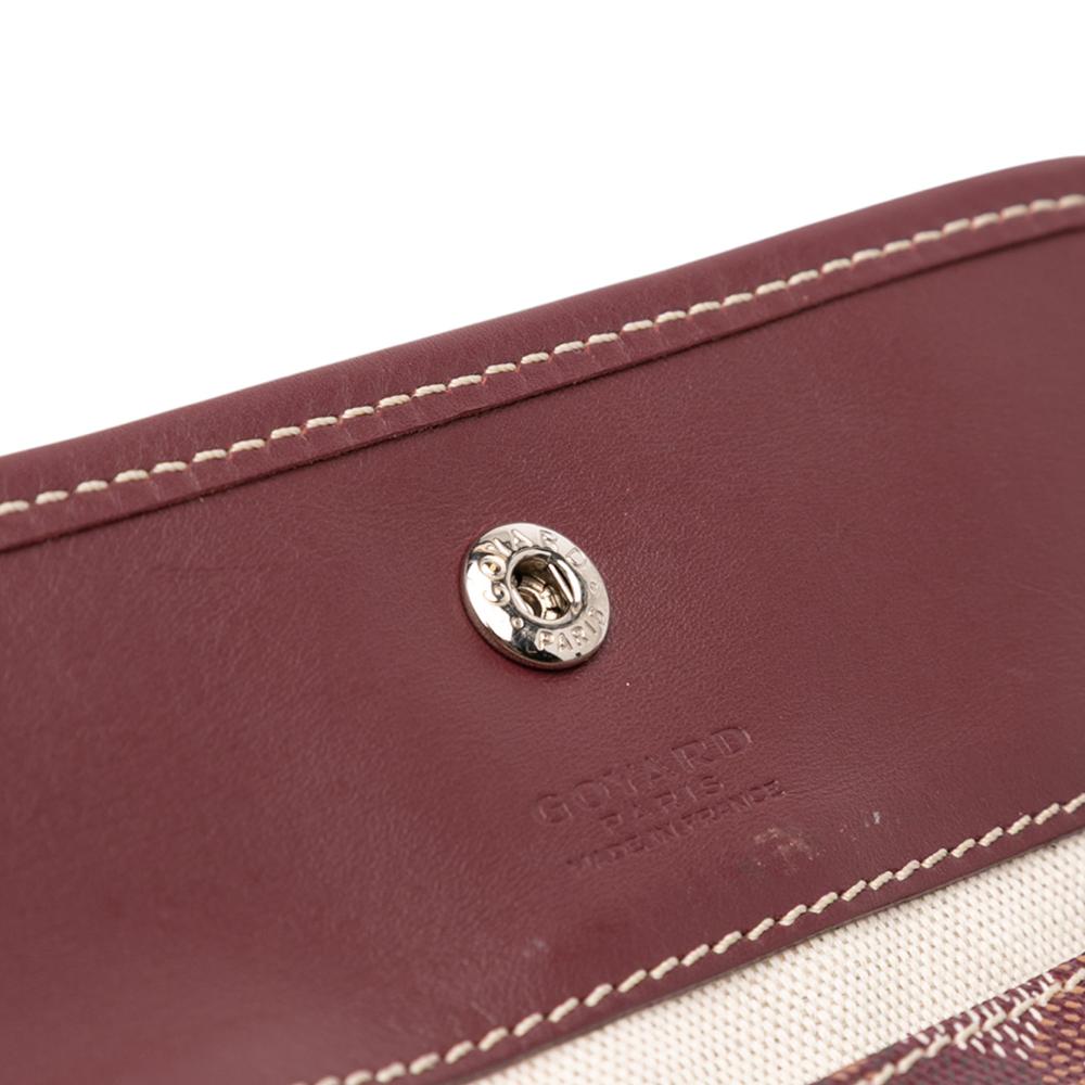 Goyard AB Goyard Red Burgundy Coated Canvas Fabric Goyardine Saint Louis GM France