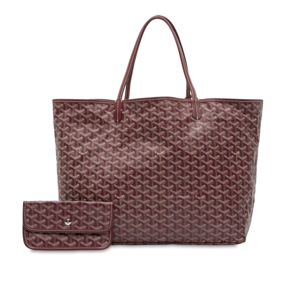 Goyard AB Goyard Red Burgundy Coated Canvas Fabric Goyardine Saint Louis GM France