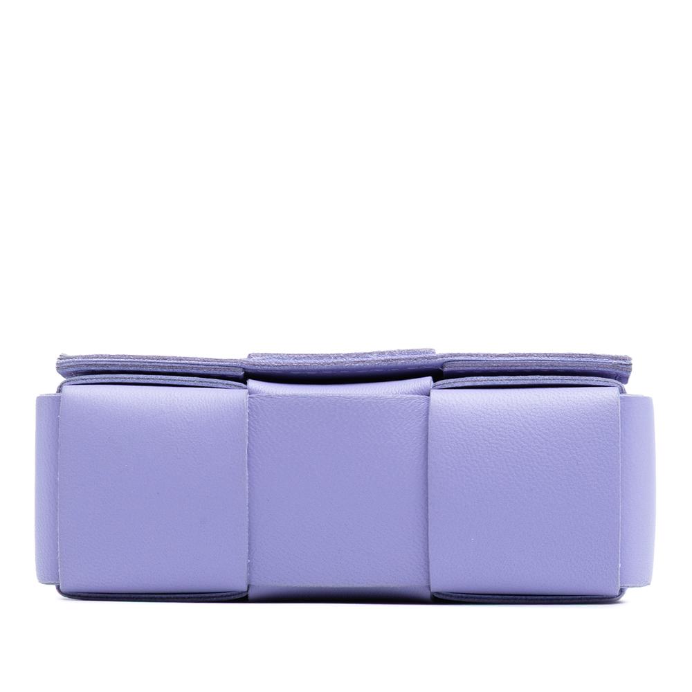 Bottega Veneta Purple Extra Mini Nappa Maxi Intrecciato Cassette Crossbody Italy