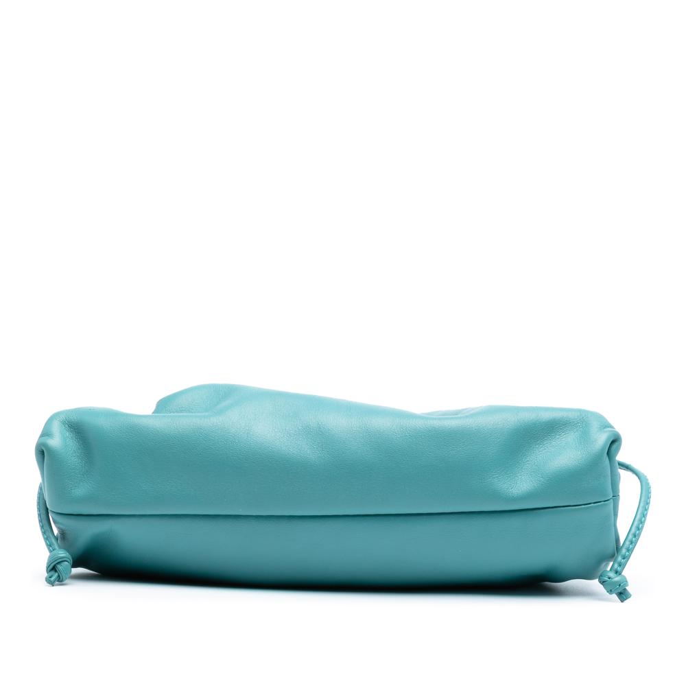 Bottega Veneta B Bottega Veneta Blue Turquoise Lambskin Leather Leather Lambskin The Mini Pouch Crossbody Italy