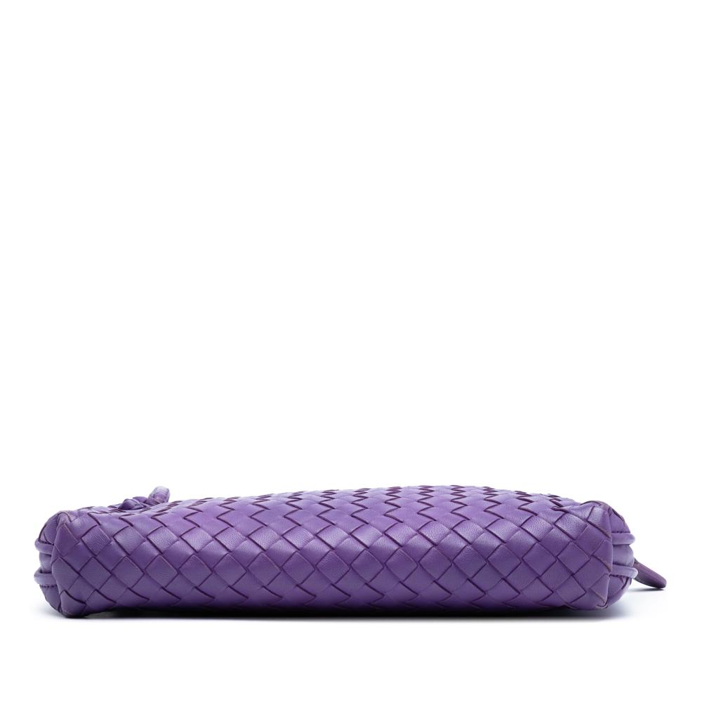 Bottega Veneta B Bottega Veneta Purple Dark Purple Nappa Leather Leather Nappa Intrecciato Nodini Crossbody Italy