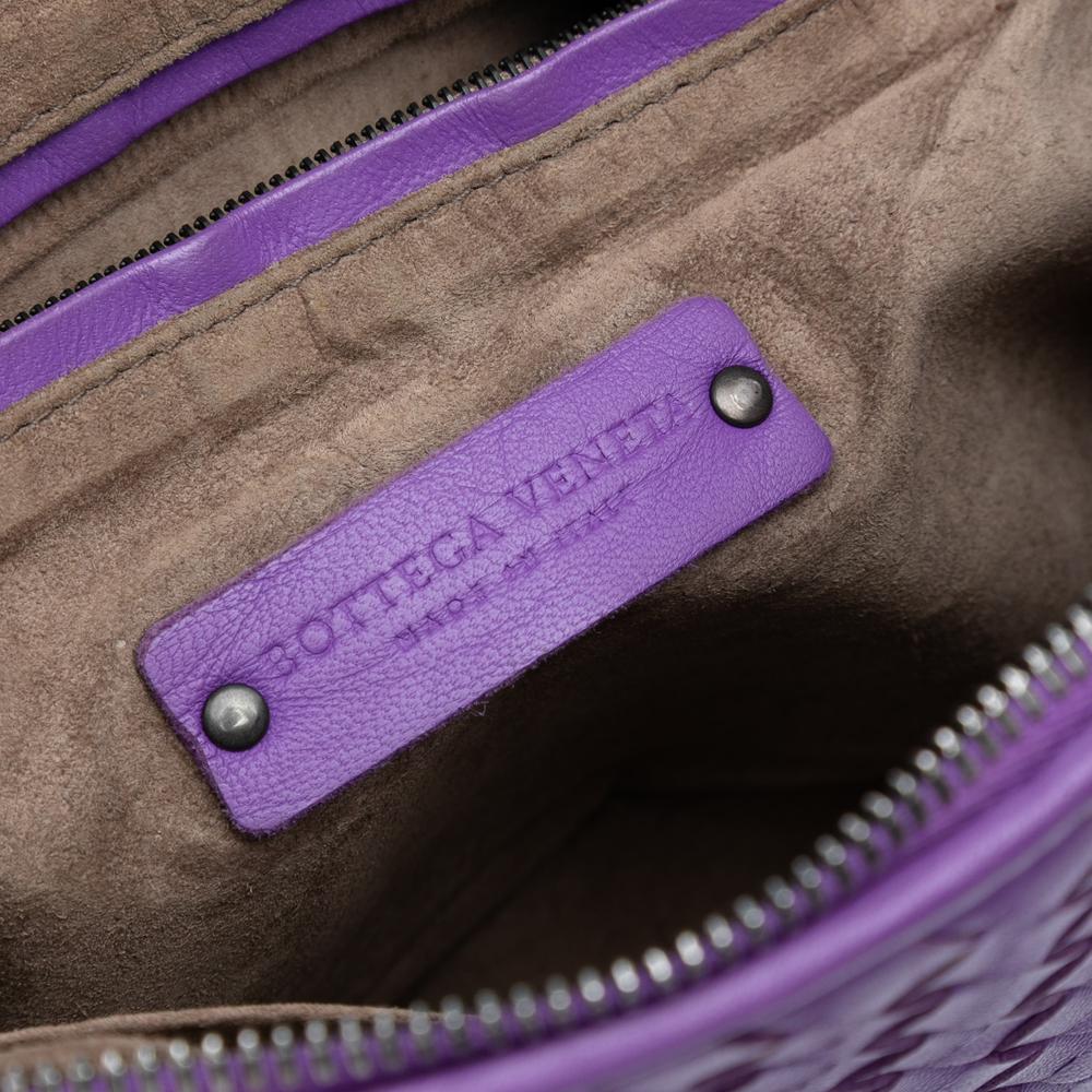 Bottega Veneta B Bottega Veneta Purple Dark Purple Nappa Leather Leather Nappa Intrecciato Nodini Crossbody Italy