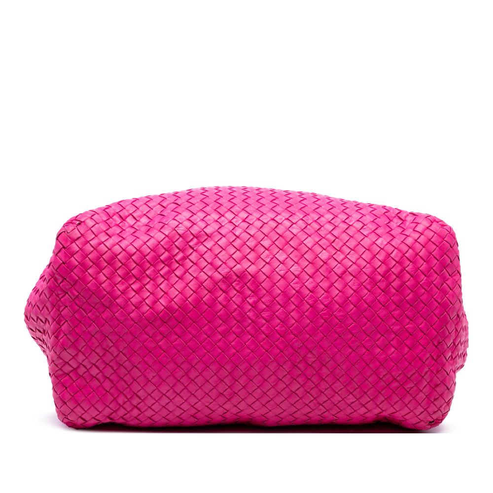 Bottega Veneta B Bottega Veneta Pink Hot Pink Nappa Leather Leather Large Nappa Intrecciato Cesta Tote Italy