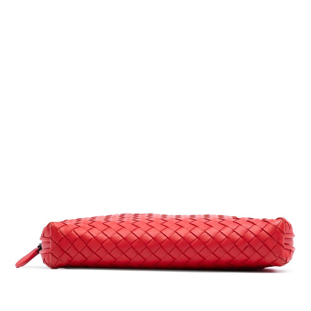 Bottega Veneta B Bottega Veneta Red Nappa Leather Leather Nappa Intrecciato Nodini Crossbody Italy
