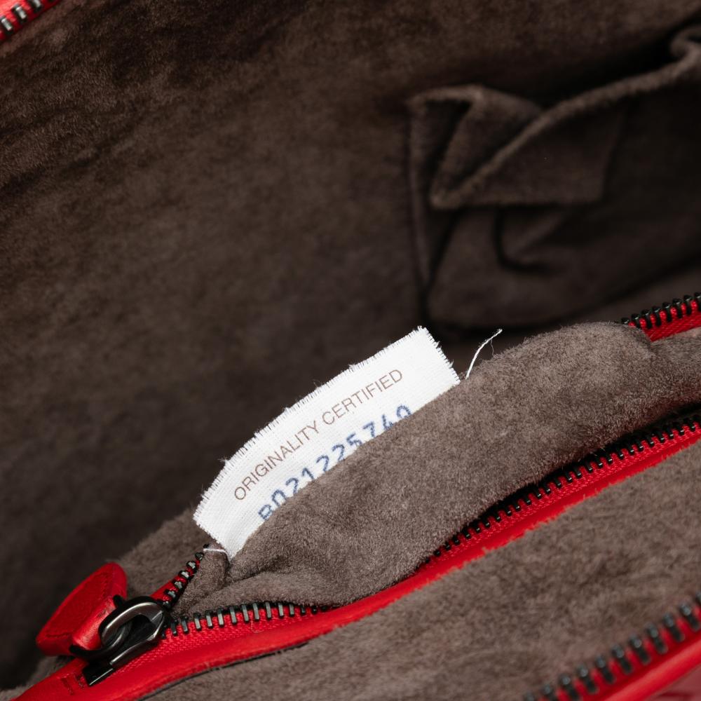 Bottega Veneta B Bottega Veneta Red Nappa Leather Leather Nappa Intrecciato Nodini Crossbody Italy