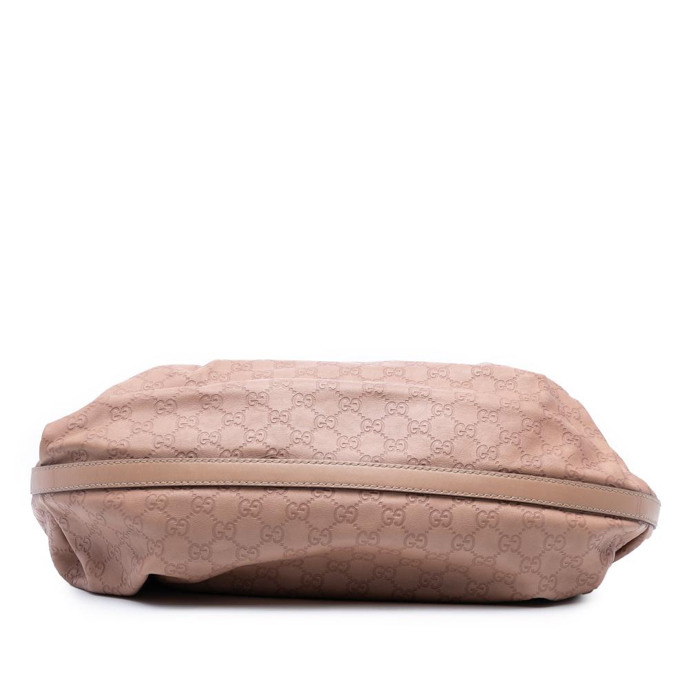 Gucci B Gucci Pink Calf Leather Large Guccissima Scarlett Tote Italy