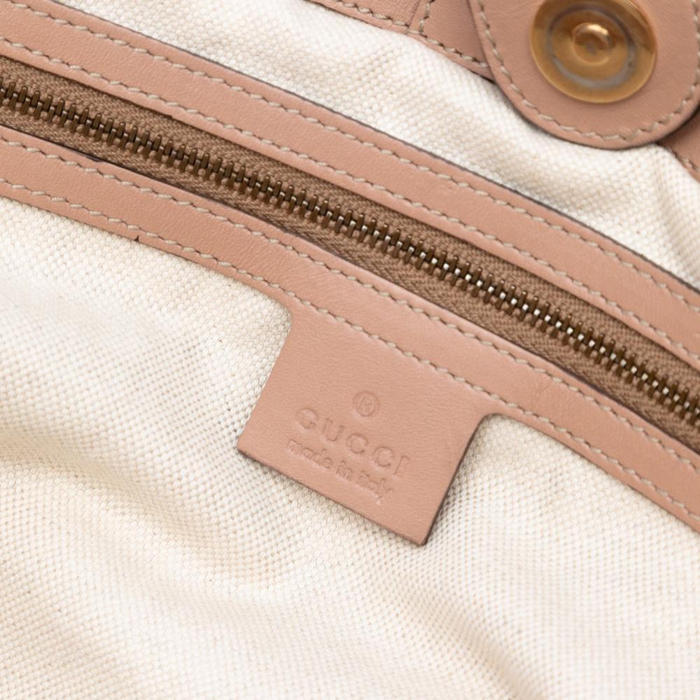 Gucci B Gucci Pink Calf Leather Large Guccissima Scarlett Tote Italy