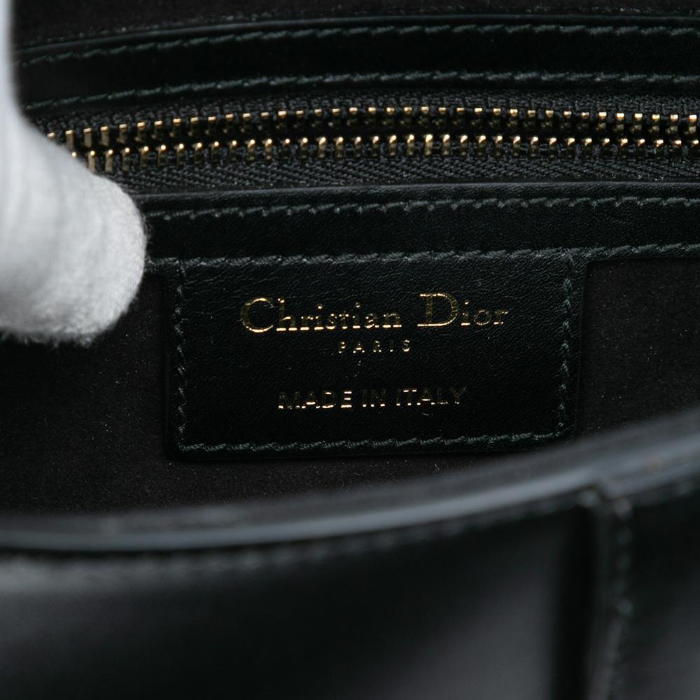 Christian Dior B Dior Black Calf Leather Mini Saddle Bag Italy