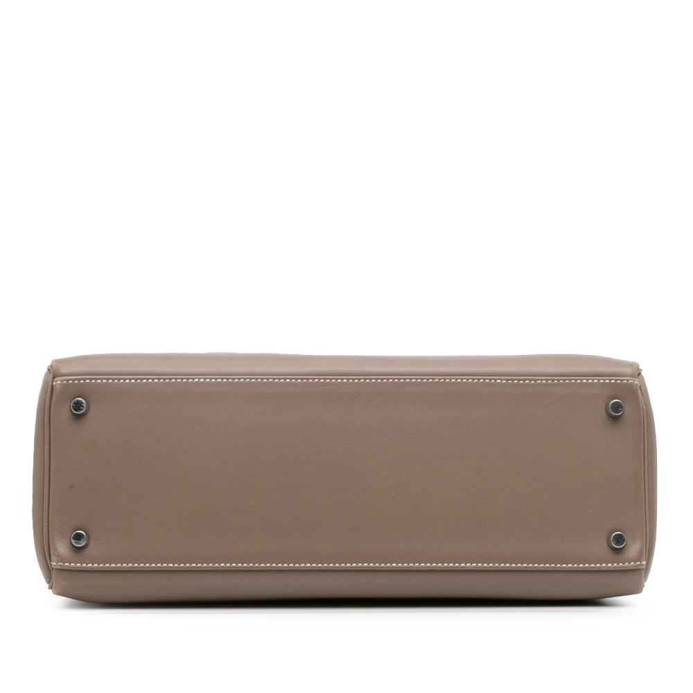 Hermès B Hermès Brown Taupe Calf Leather Swift Kelly II Retourne 35 France