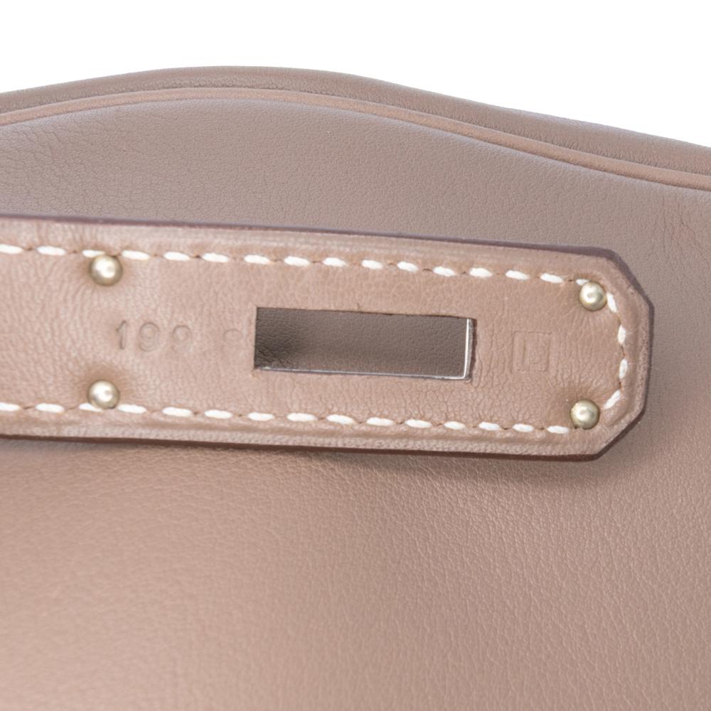 Hermès B Hermès Brown Taupe Calf Leather Swift Kelly II Retourne 35 France