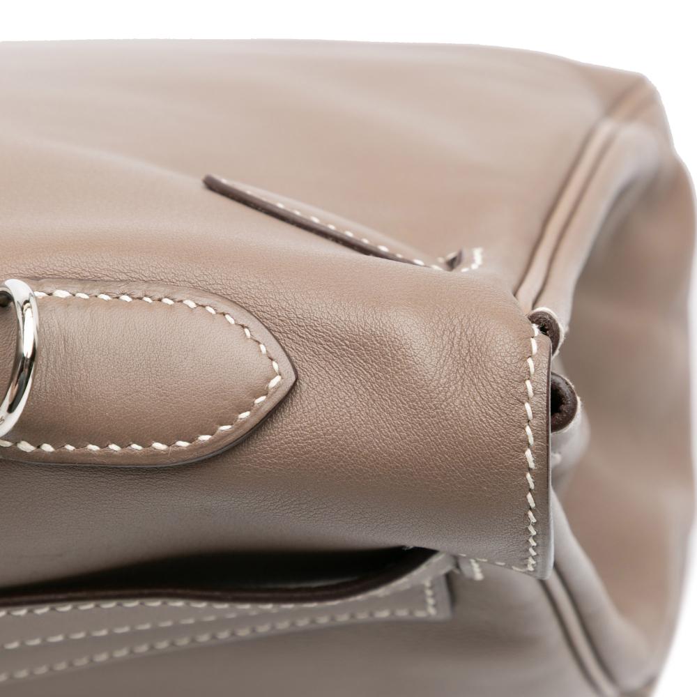 Hermès B Hermès Brown Taupe Calf Leather Swift Kelly II Retourne 35 France