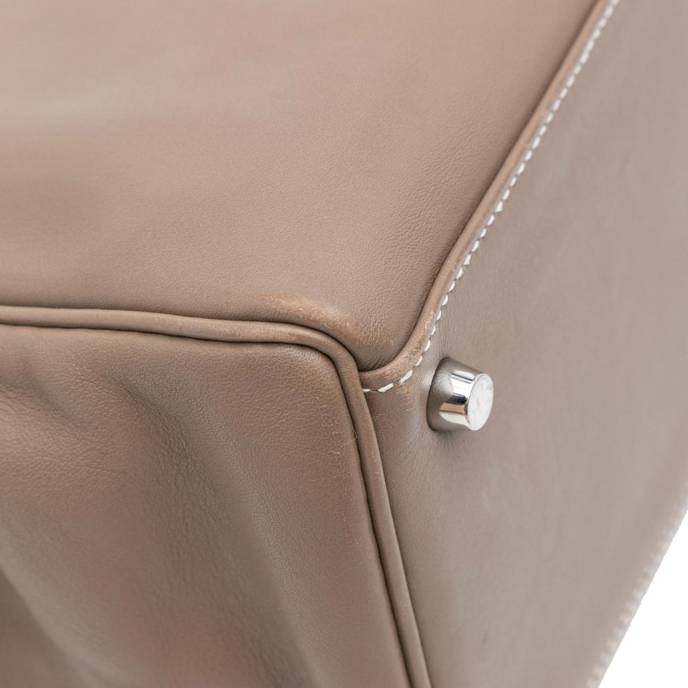 Hermès B Hermès Brown Taupe Calf Leather Swift Kelly II Retourne 35 France