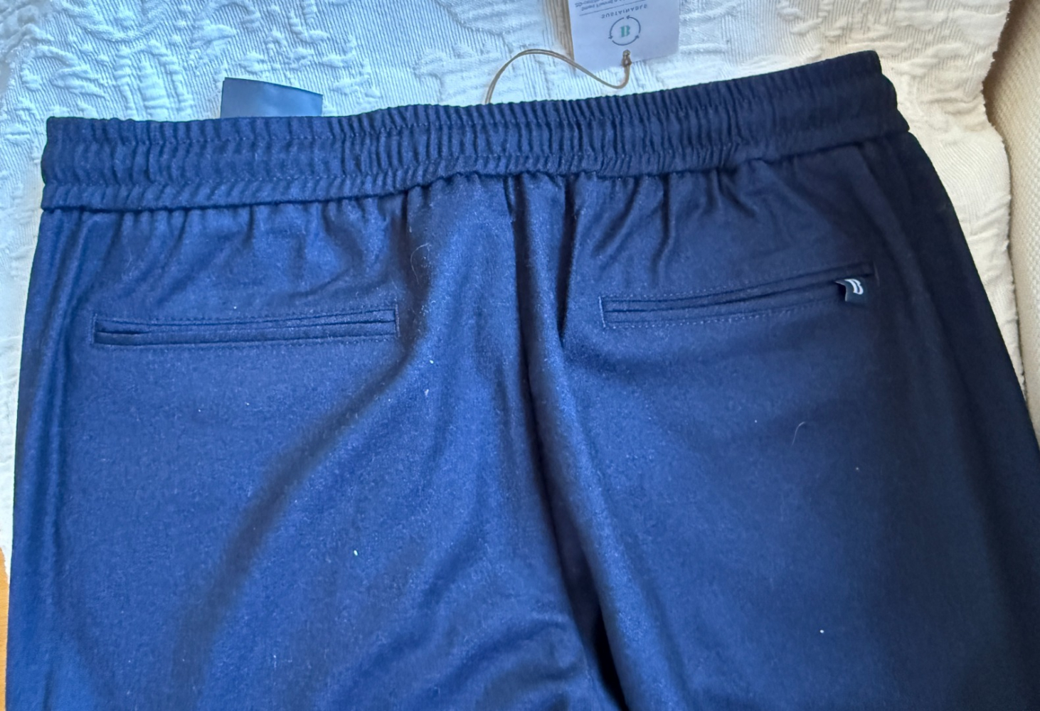 Boggi Flanellhose aus Wolle in Marine NEU
