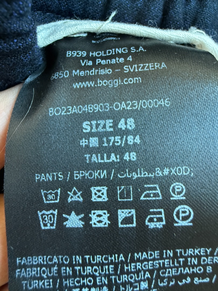 Boggi Flanellhose aus Wolle in Marine NEU