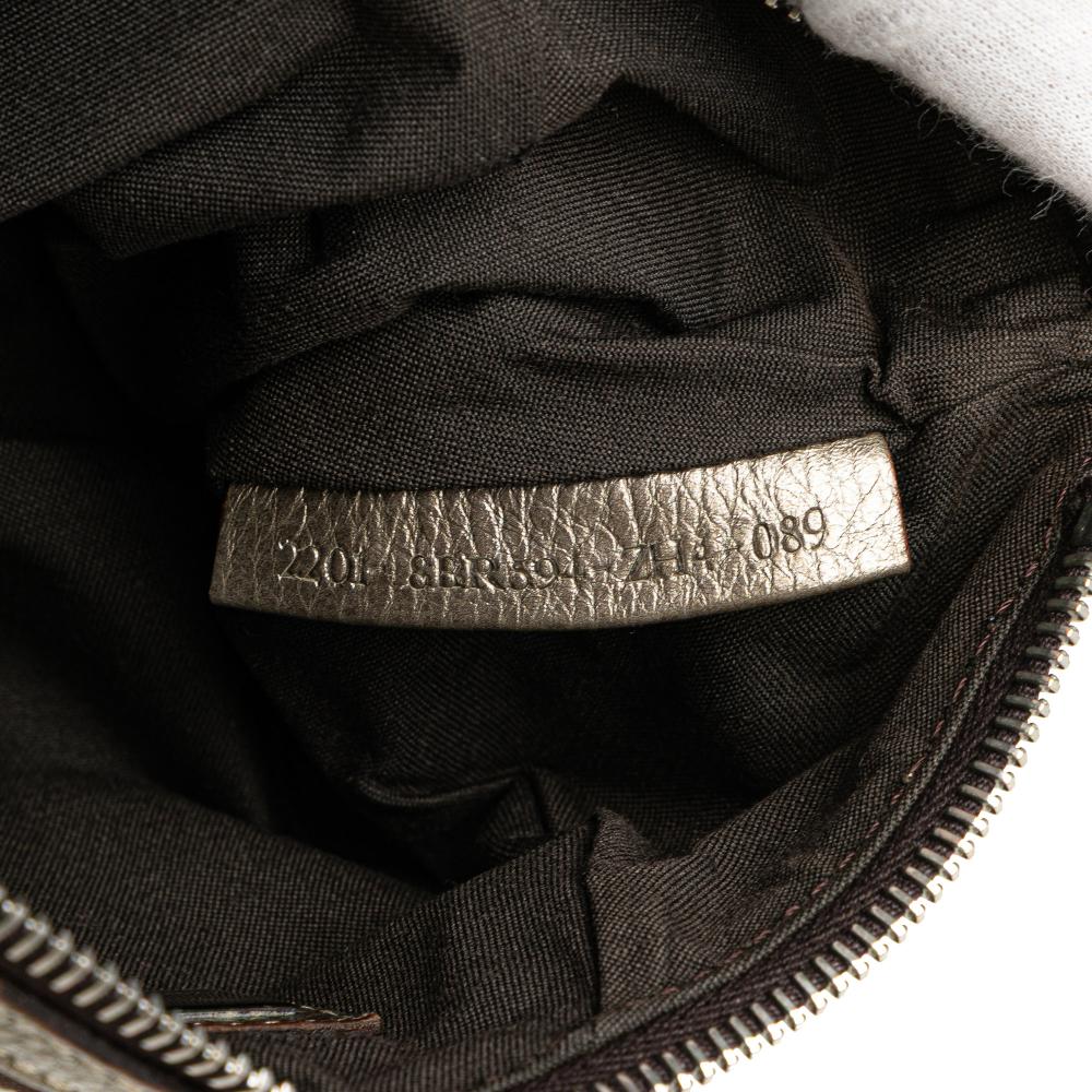 Fendi AB Fendi Brown Dark Brown Canvas Fabric Zucchino Chain Pochette Italy