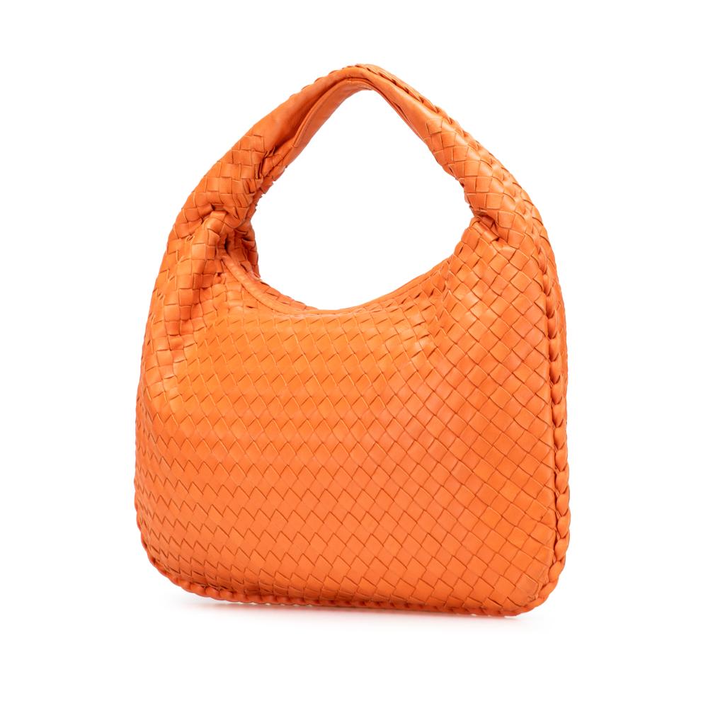Bottega Veneta B Bottega Veneta Orange Nappa Leather Leather Small Nappa Intrecciato Veneta Hobo Italy