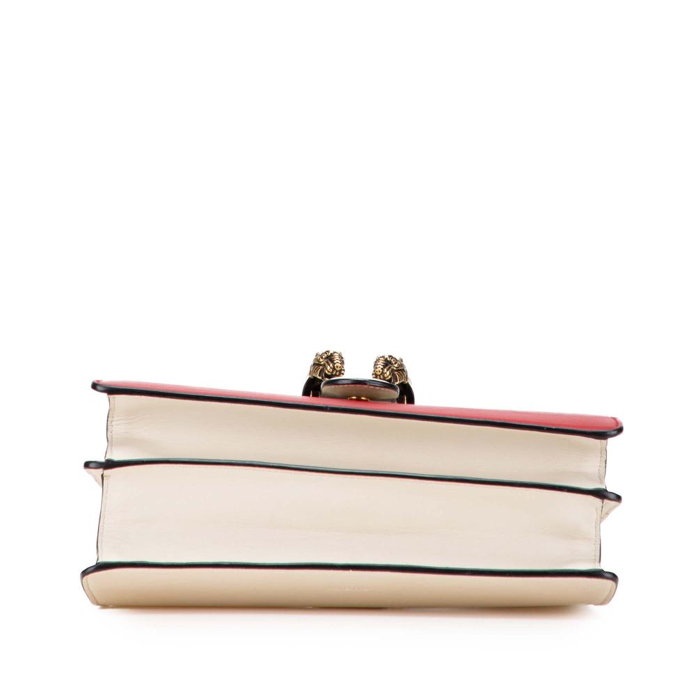 Gucci B Gucci White Calf Leather Medium Bamboo Dionysus Web Satchel Italy