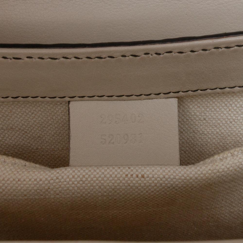 Gucci B Gucci Brown Beige Calf Leather Medium Guccissima Emily Shoulder Bag Italy