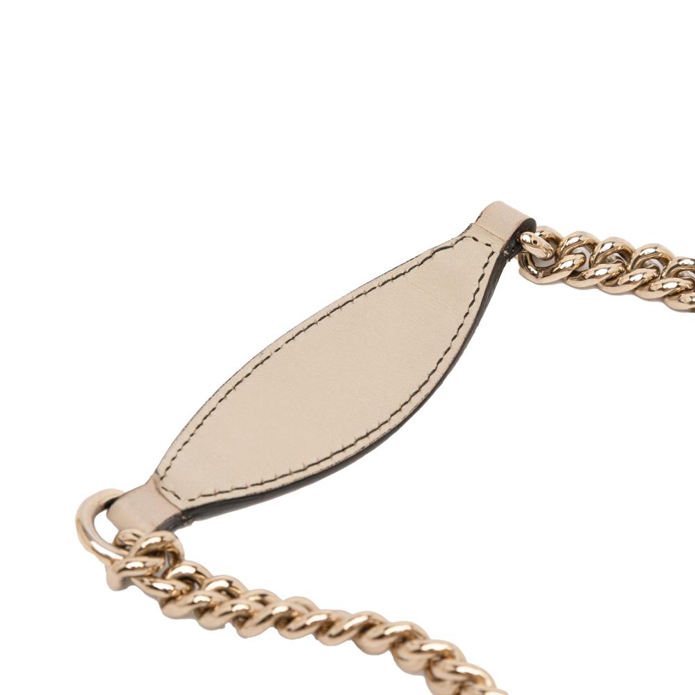 Gucci B Gucci Brown Beige Calf Leather Medium Guccissima Emily Shoulder Bag Italy