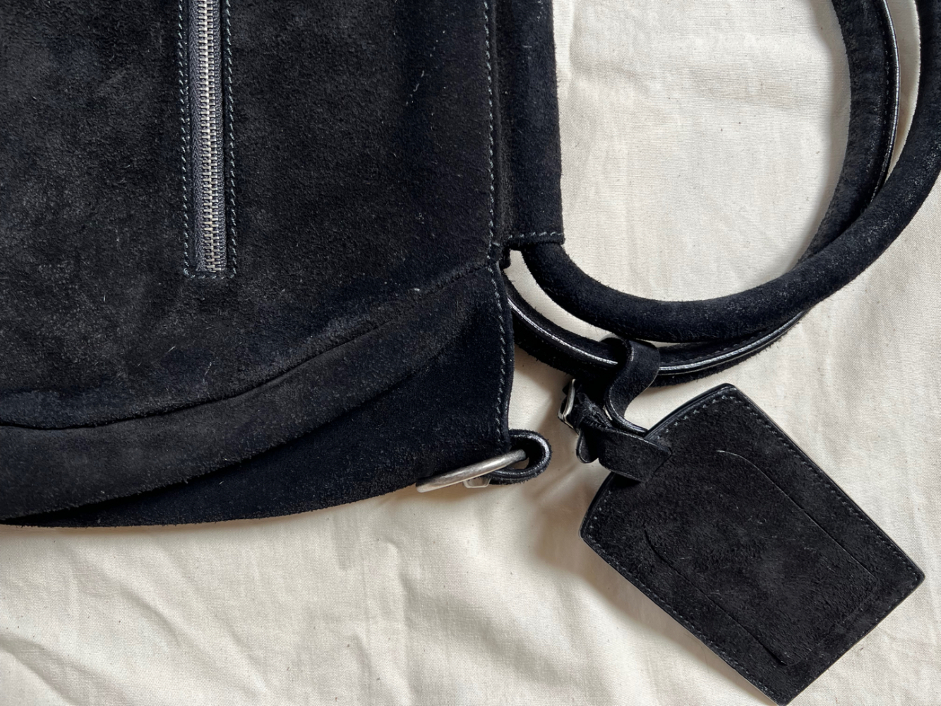 Balenciaga Black Suede Fringed City Bag