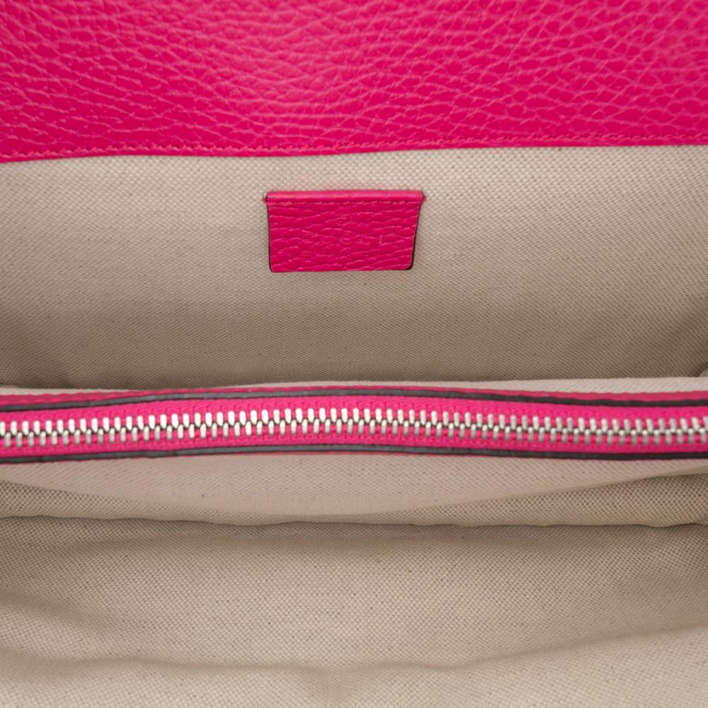 Gucci AB Gucci Pink Calf Leather Small Dionysus Shoulder Bag Italy