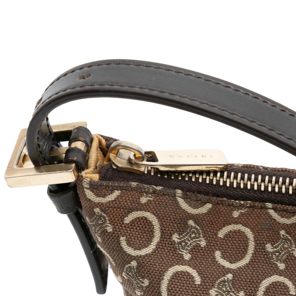 Celine B Celine Brown Canvas Fabric C Macadam Shoulder Bag Italy