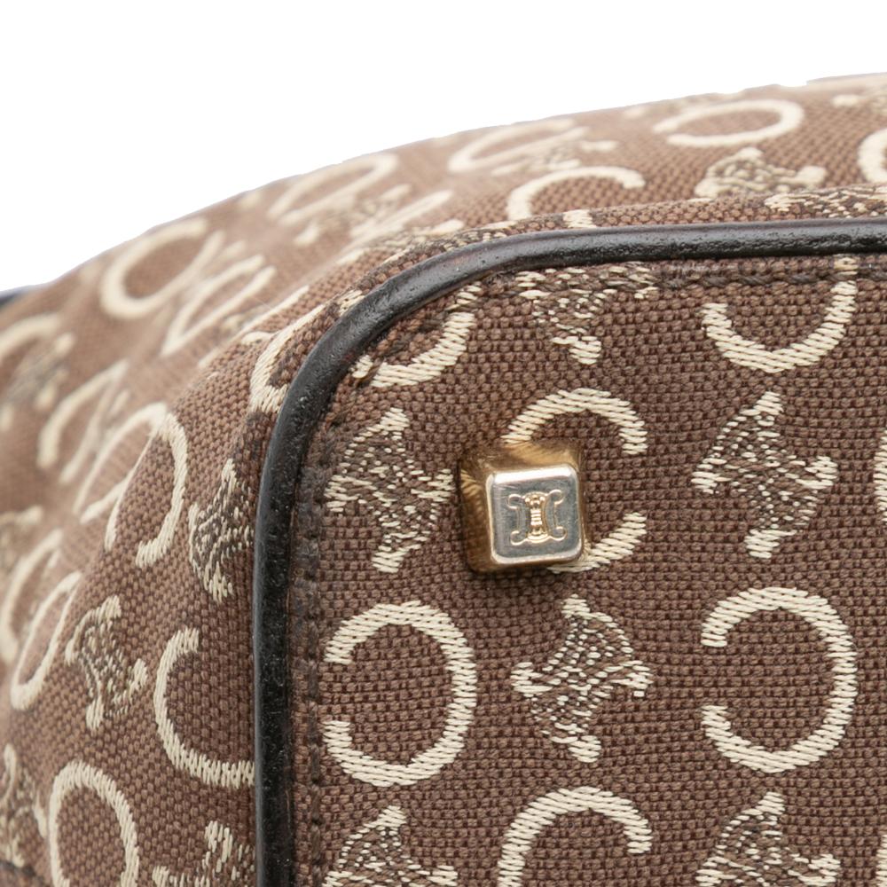 Celine B Celine Brown Canvas Fabric C Macadam Shoulder Bag Italy