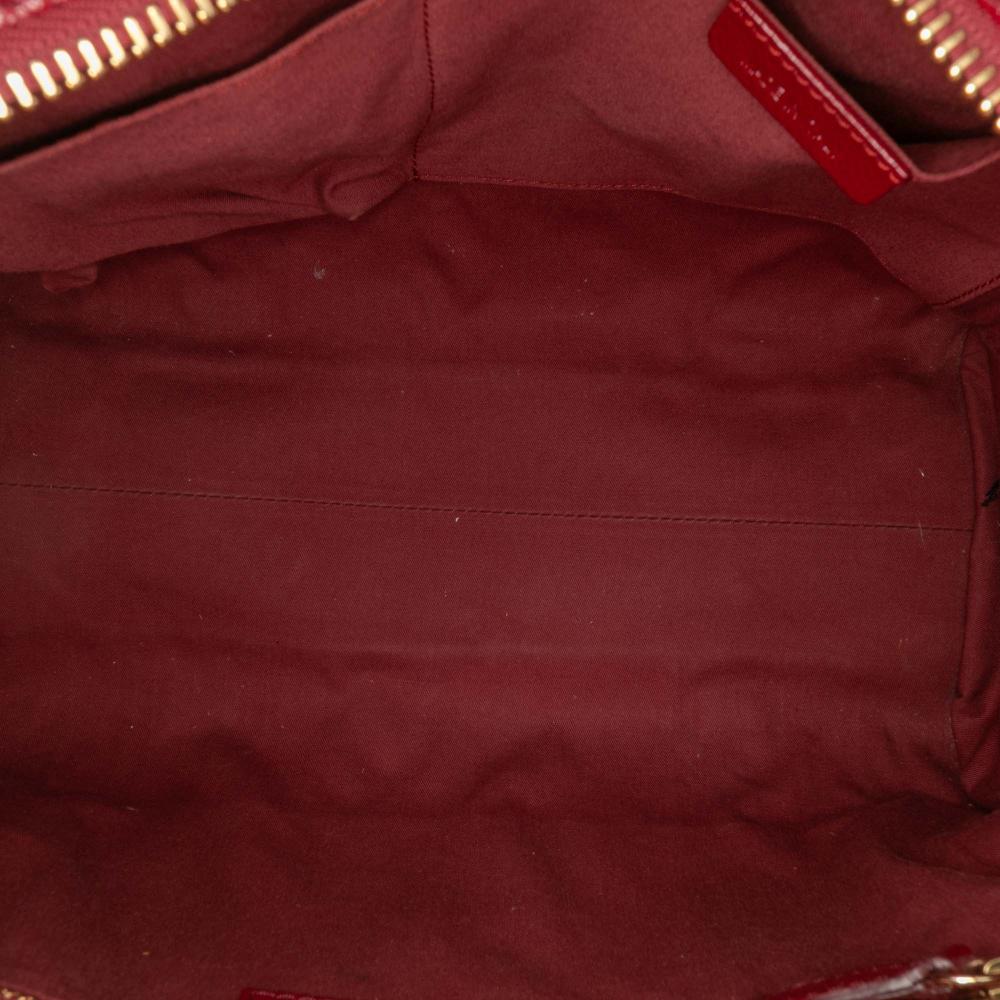 Burberry B Burberry Brown Beige with Red Coated Canvas Fabric Haymarket Check Minford Portrait Satchel Italy