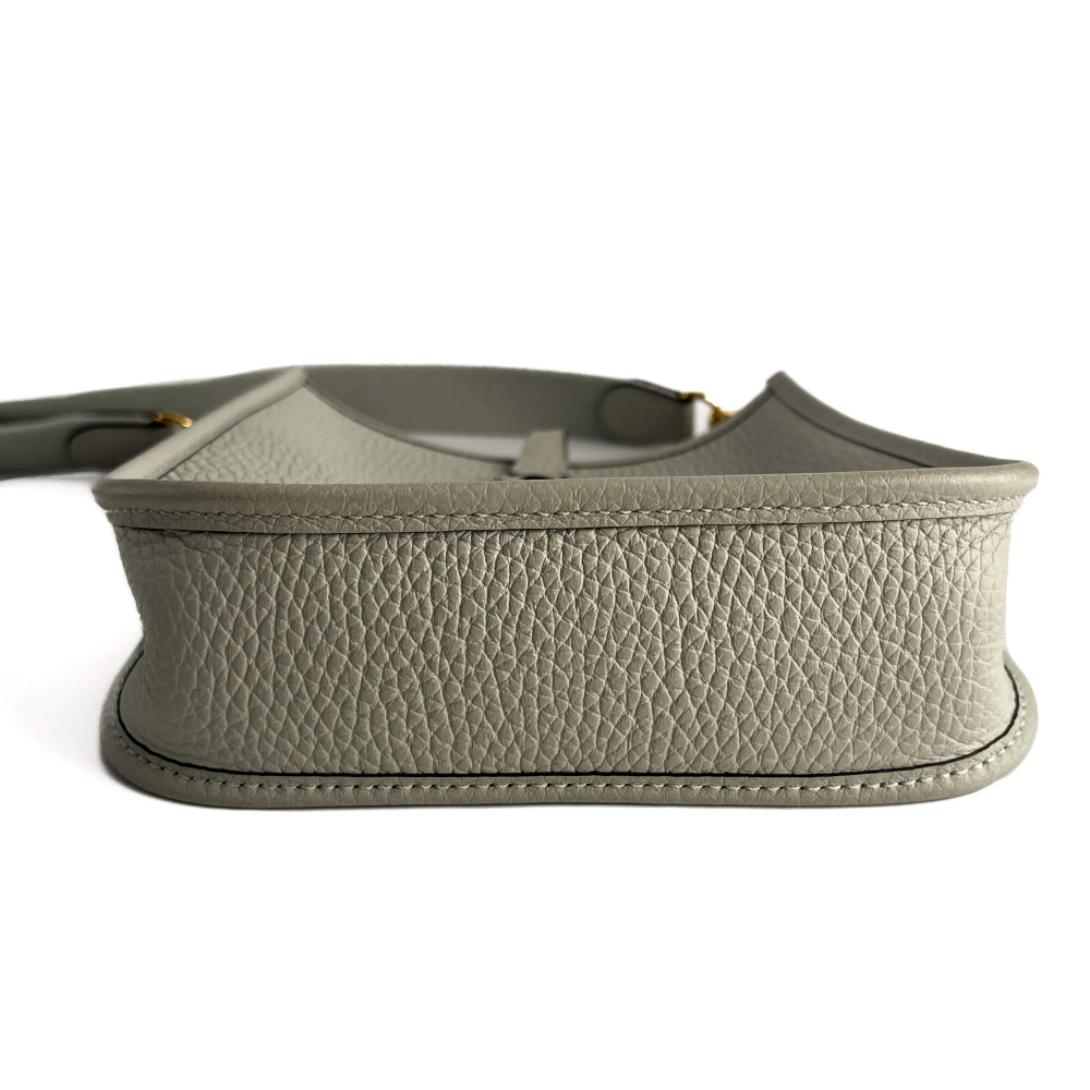 Hermès Evelyne 16 TPM Taurillon Clemence Leather Amazone Hobo Crossbody Grey
