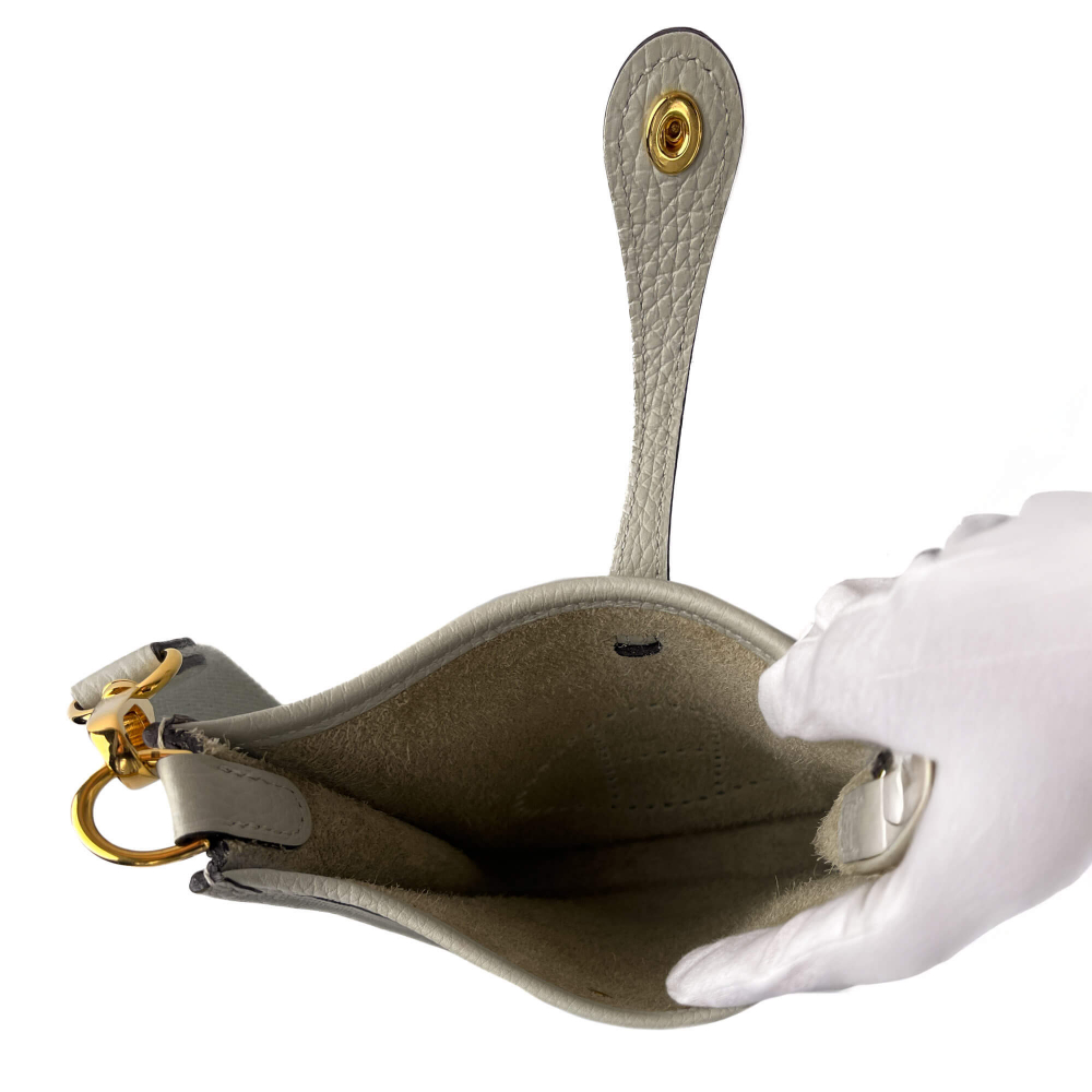 Hermès Evelyne 16 TPM Taurillon Clemence Leather Amazone Hobo Crossbody Grey