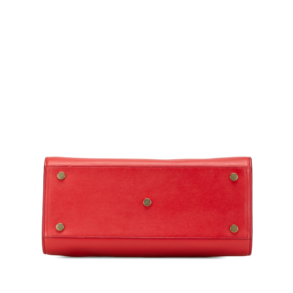 Saint Laurent Sac De Jour Small Leather Tote Handbag Red