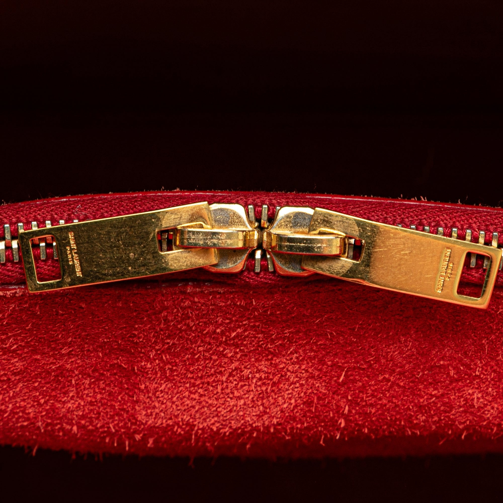 Saint Laurent Sac De Jour Small Leather Tote Handbag Red