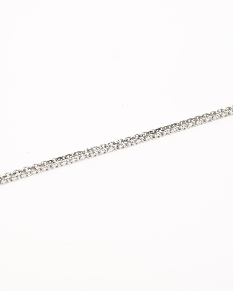 Christian Dior Logo Charm and Pearl Necklace