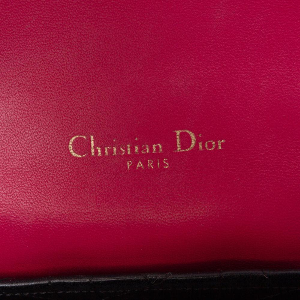 Christian Dior B Dior Pink Blush Lambskin Leather Leather Large Lambskin Cannage Miss Dior Flap Italy