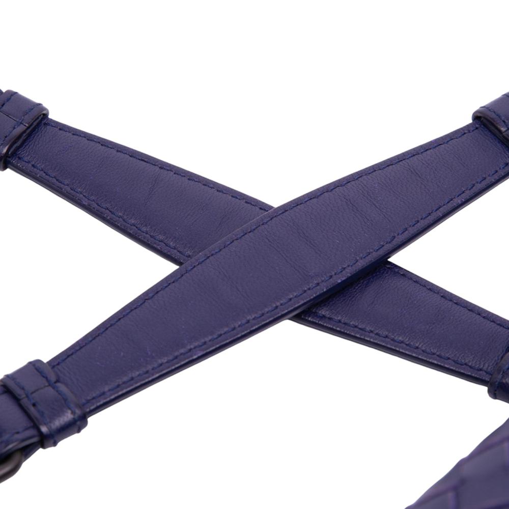 Bottega Veneta Purple Small Nappa Intrecciato Olimpia Shoulder Bag Italy