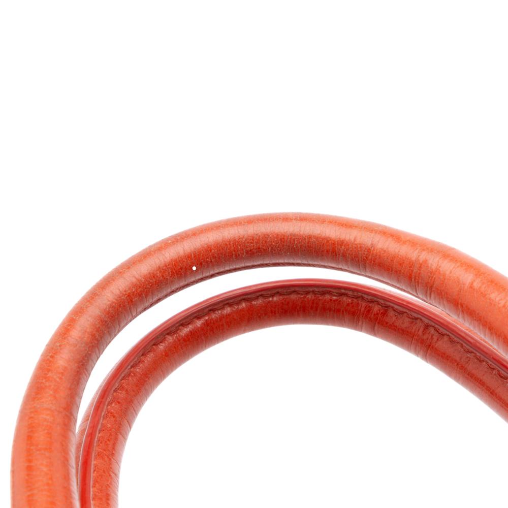 Prada B Prada Orange Calf Leather Vitello Shine Bauletto Satchel China