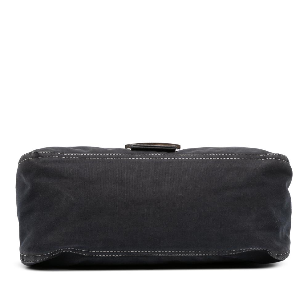 Fendi B Fendi Blue Navy Canvas Fabric FF Marble Mamma Forever Italy